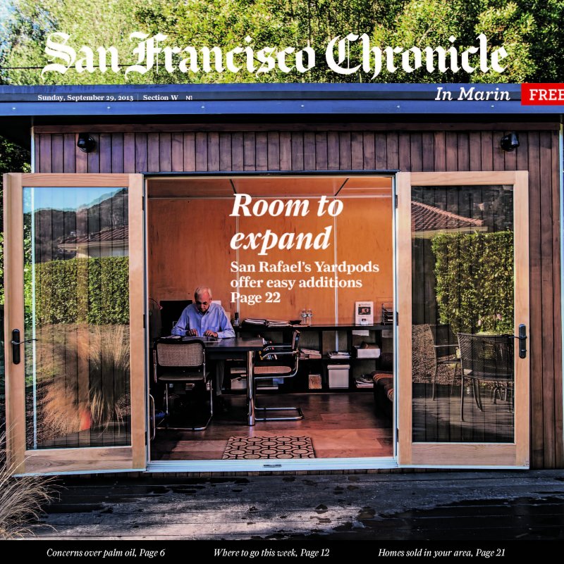 YardPods Featured in San Francisco Chronicle