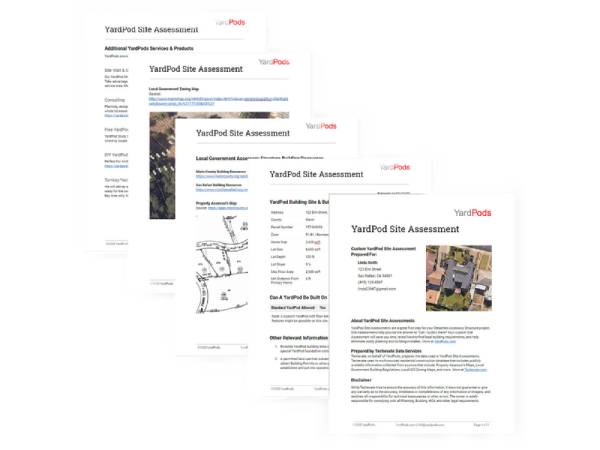 Building Site Assessment - YardPods